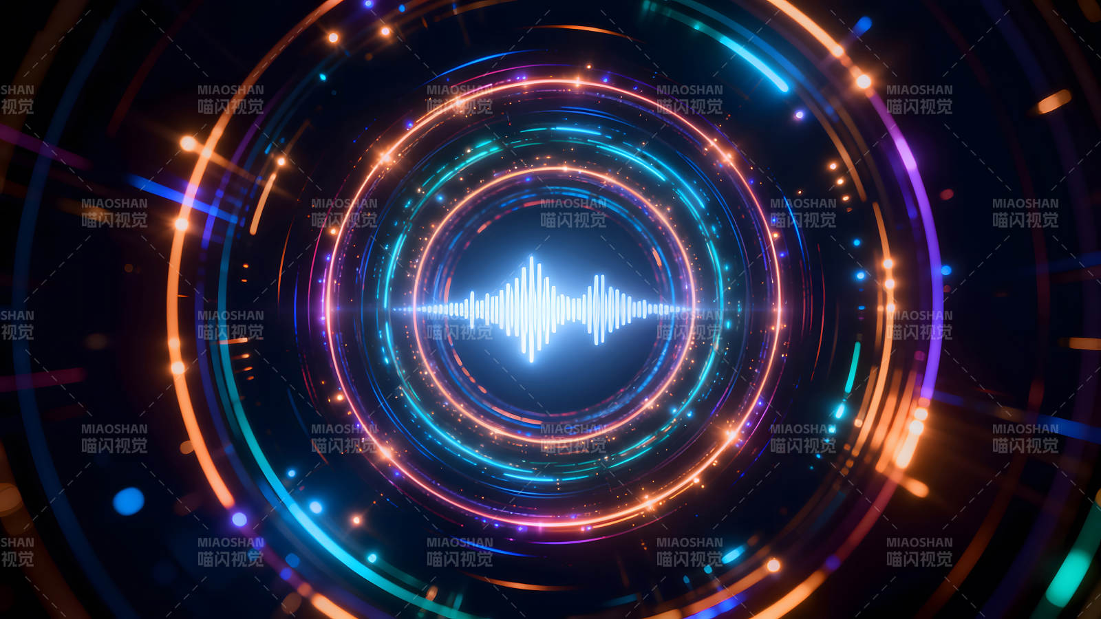 抽象光环音波图图片