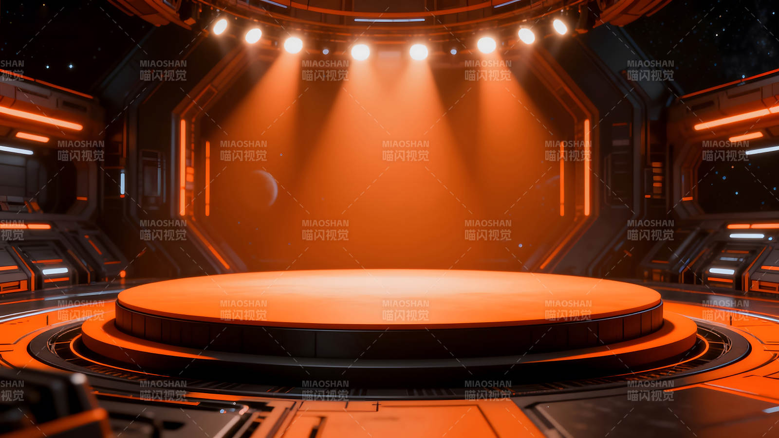 未来科技舞台太空场景图片