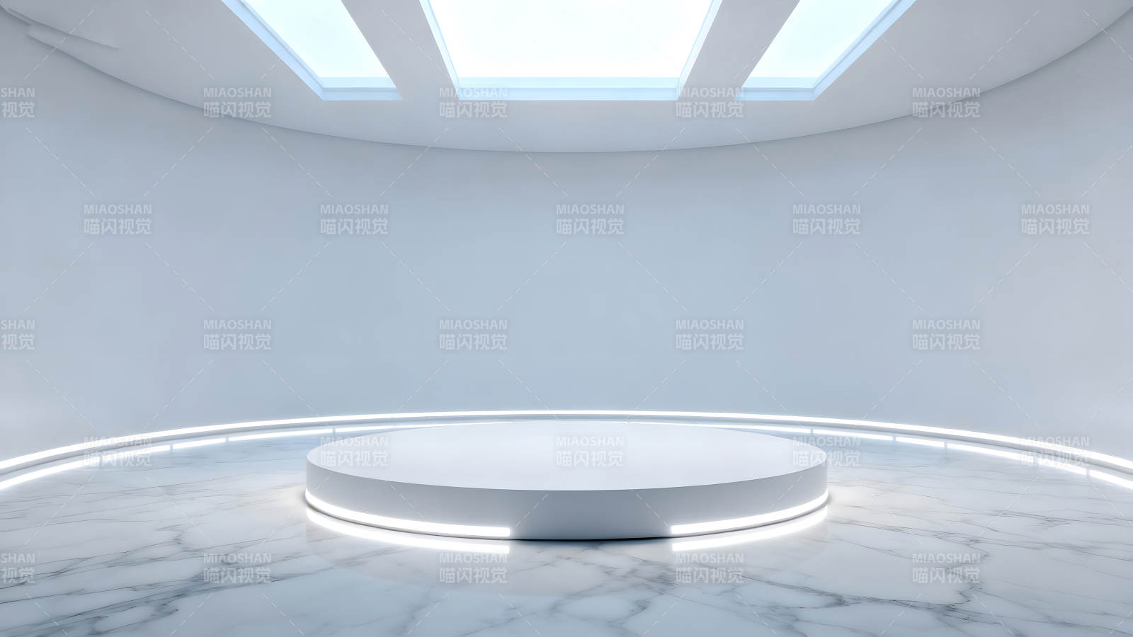 未来风格展示空间白色简约氛围图片