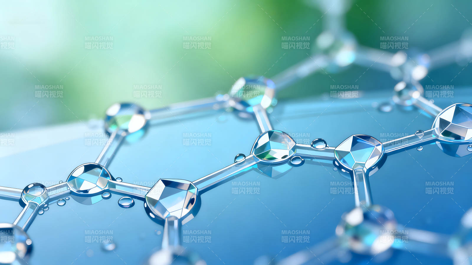 分子结构图像细节水滴折射光线图片