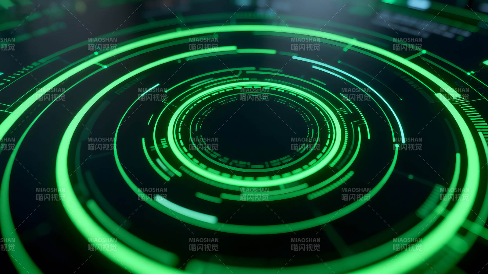 绿色科技感光圈效果图片