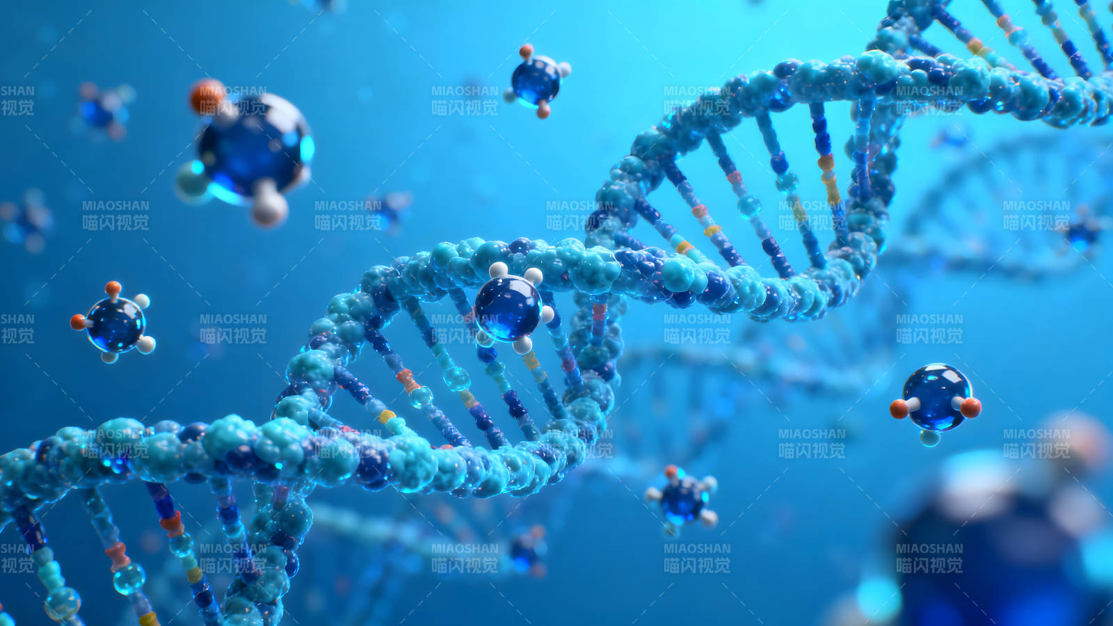 DNA分子结构图科学研究呈现图片