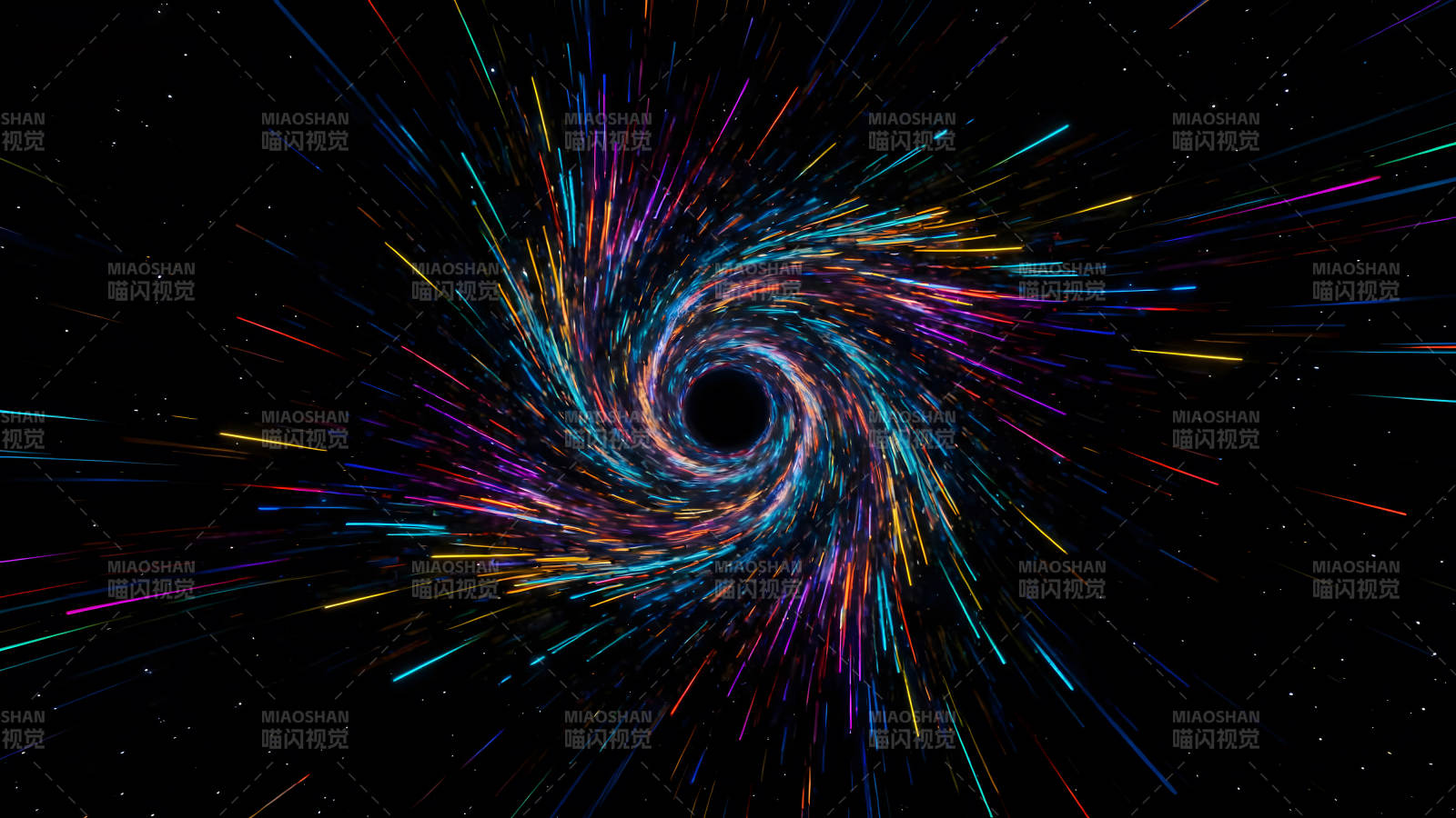 炫彩涡旋黑洞穿越时空图片