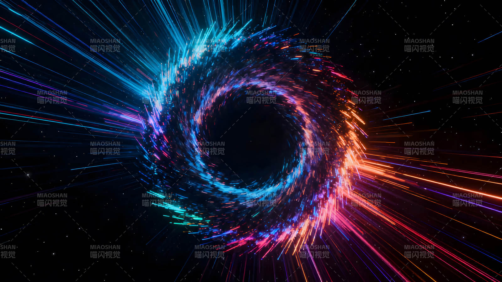 宇宙漩涡炫彩光束吞噬一切图片