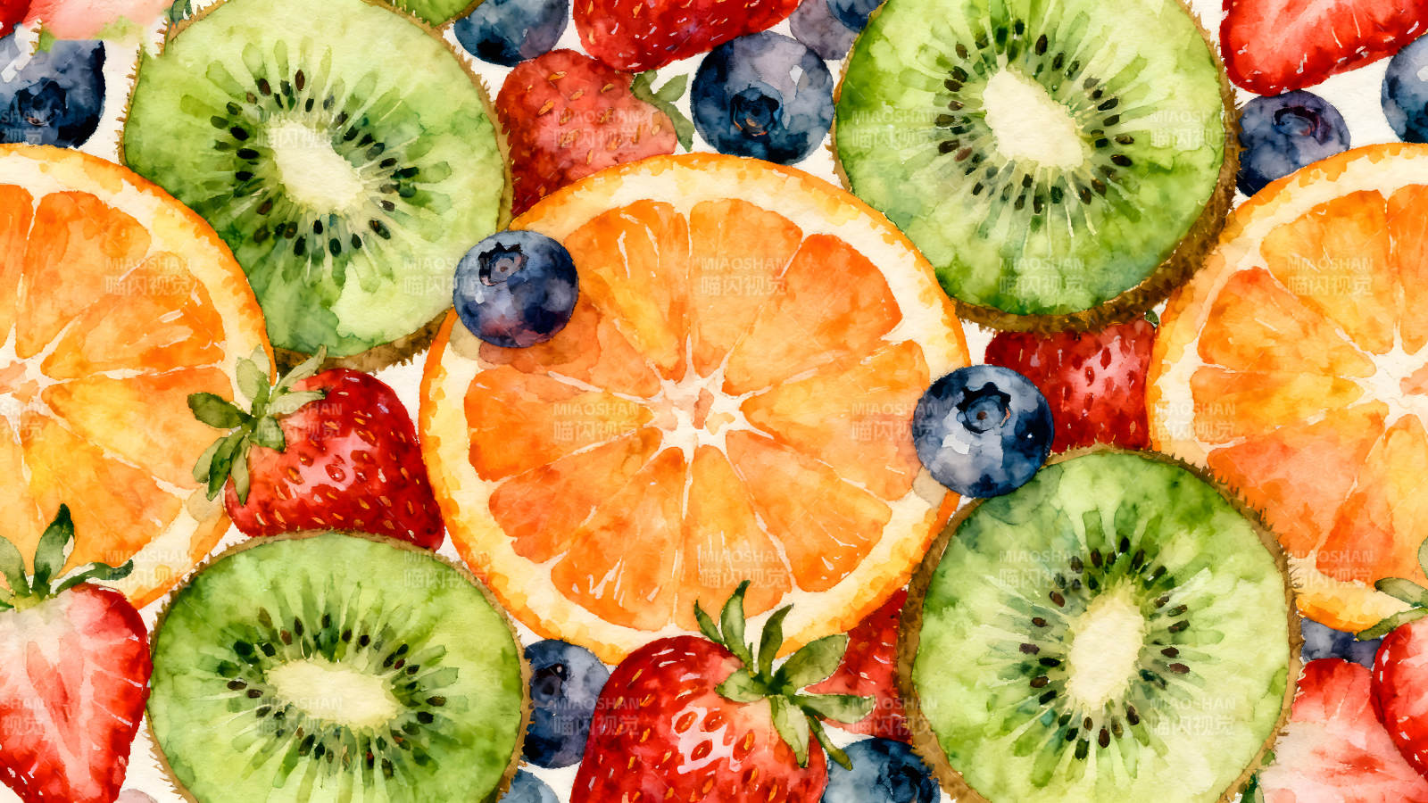 水果水彩画作品水果丰富多彩图片