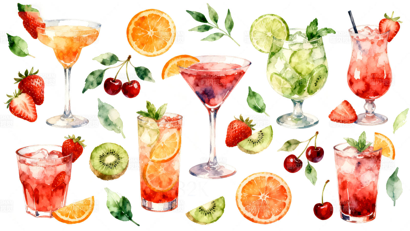 夏日水果鸡尾酒创意集合图片
