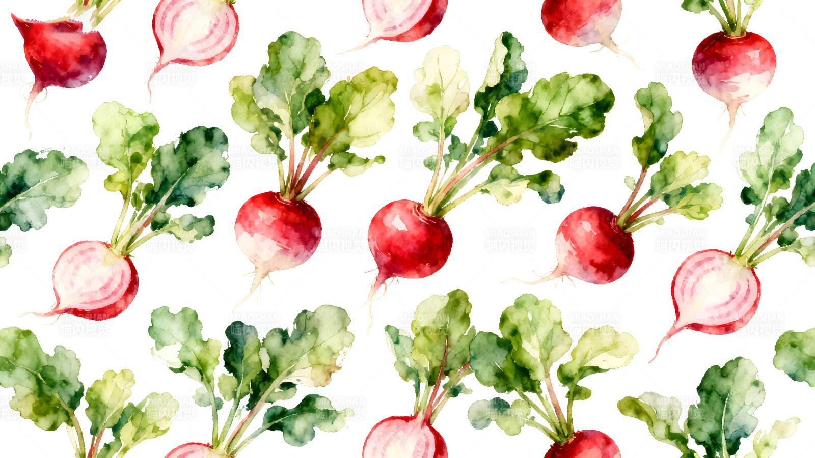水彩萝卜的可爱图案图片