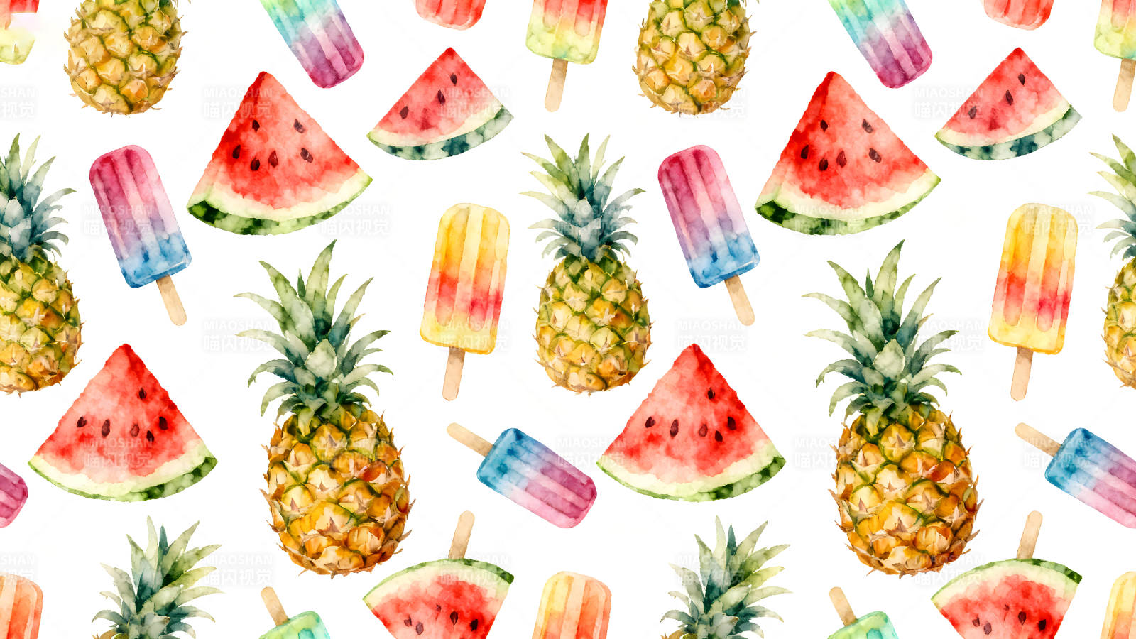 夏日水果冰品图案图片