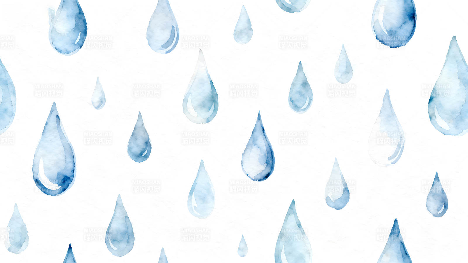 水滴背景图蓝色水滴散落分布图片