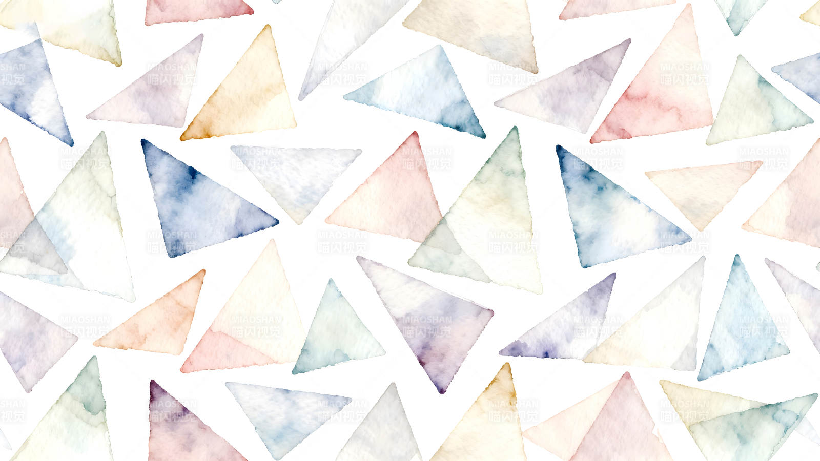 水彩三角图案的背景图片