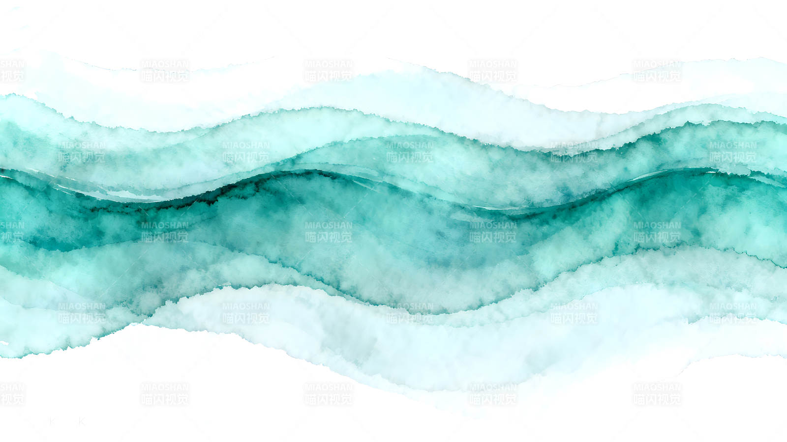 水彩波浪抽象艺术简约风格图片