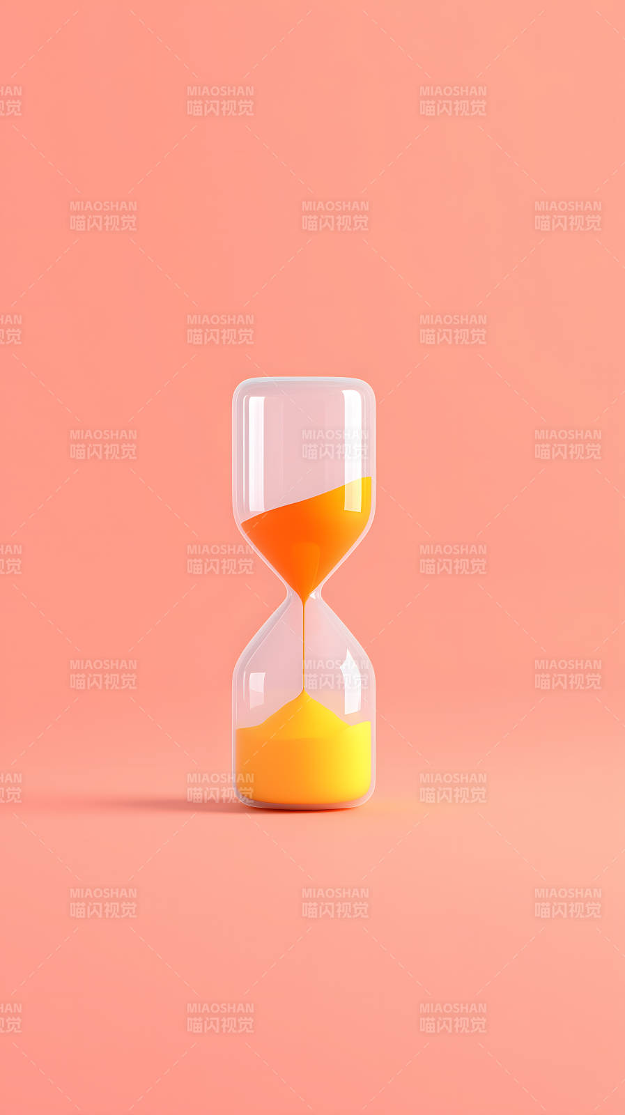 沙漏橙色时间流逝图片