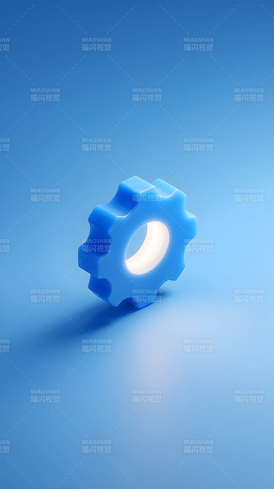 蓝色齿轮发光设置图片