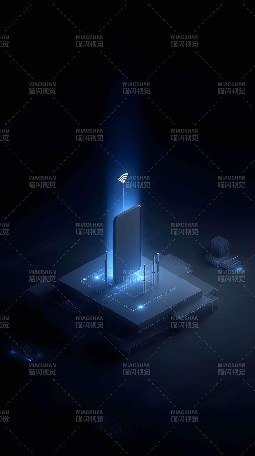 手机连接网络科技感十足图片