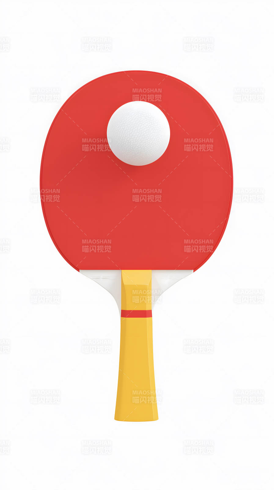 乒乓球拍与球特写图片