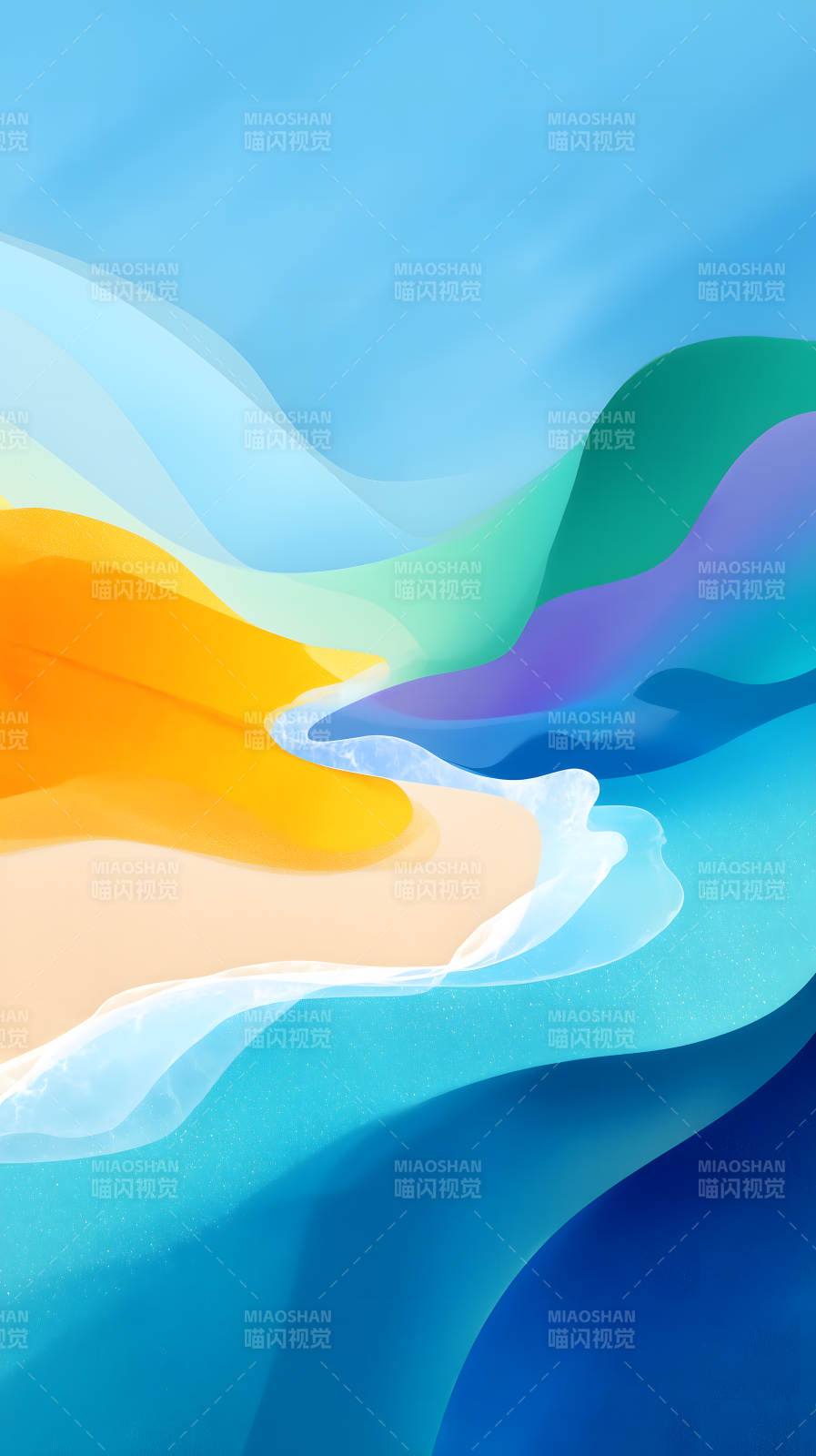 抽象风景色彩绚丽图片