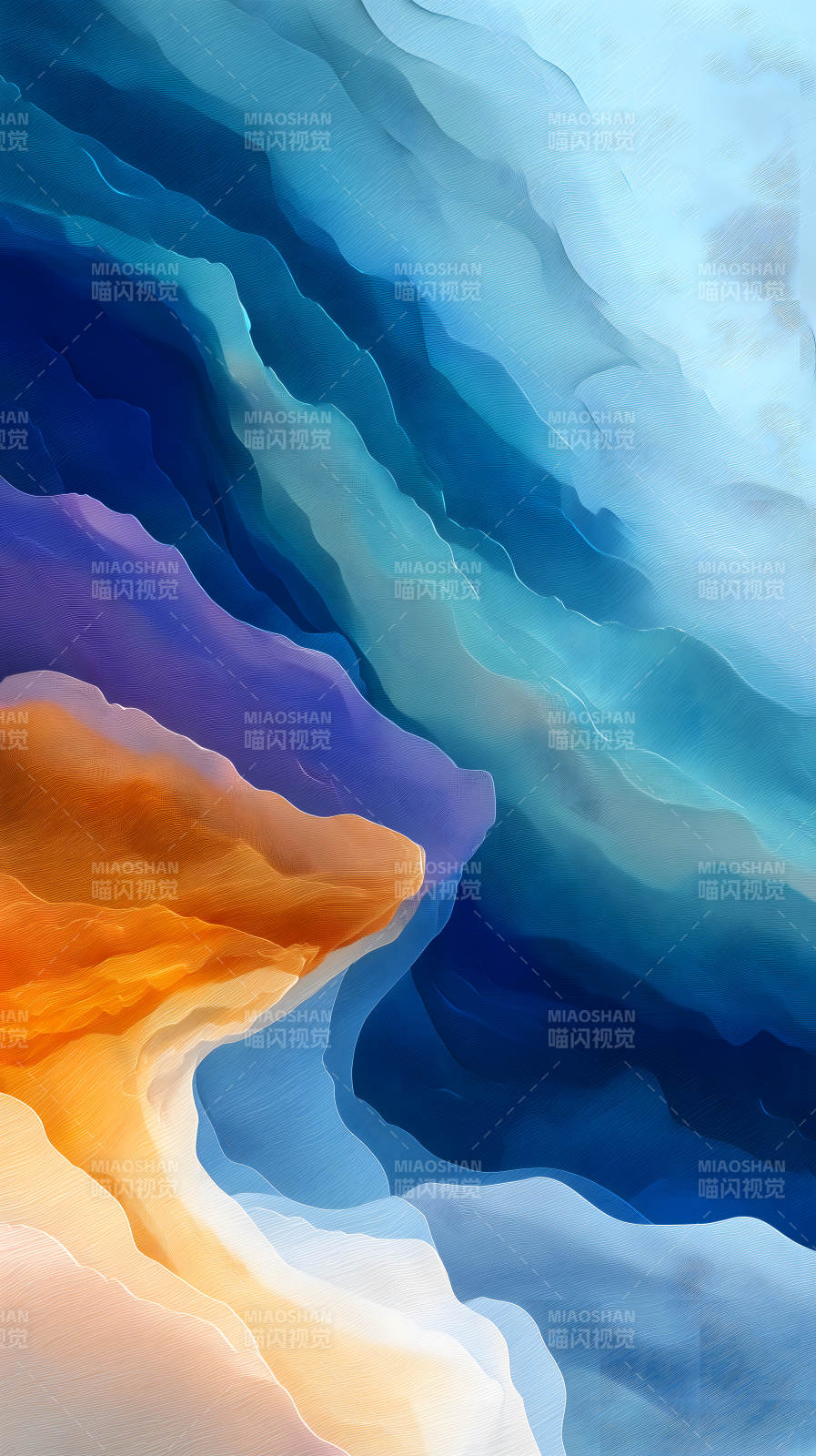 抽象艺术海洋山脉图片