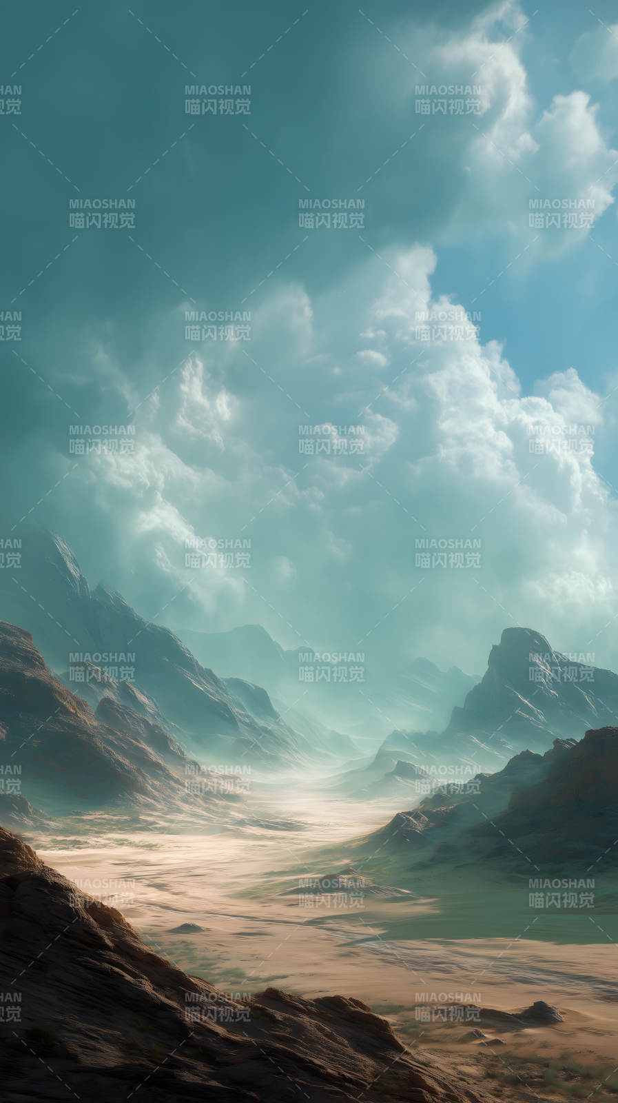 峡谷云海静谧景象图片