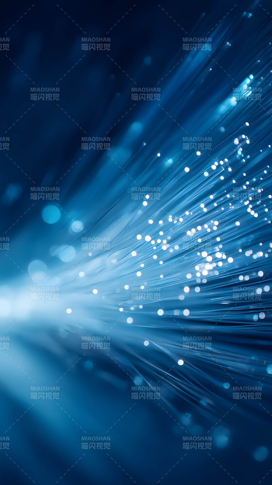 蓝色光纤脉冲图片