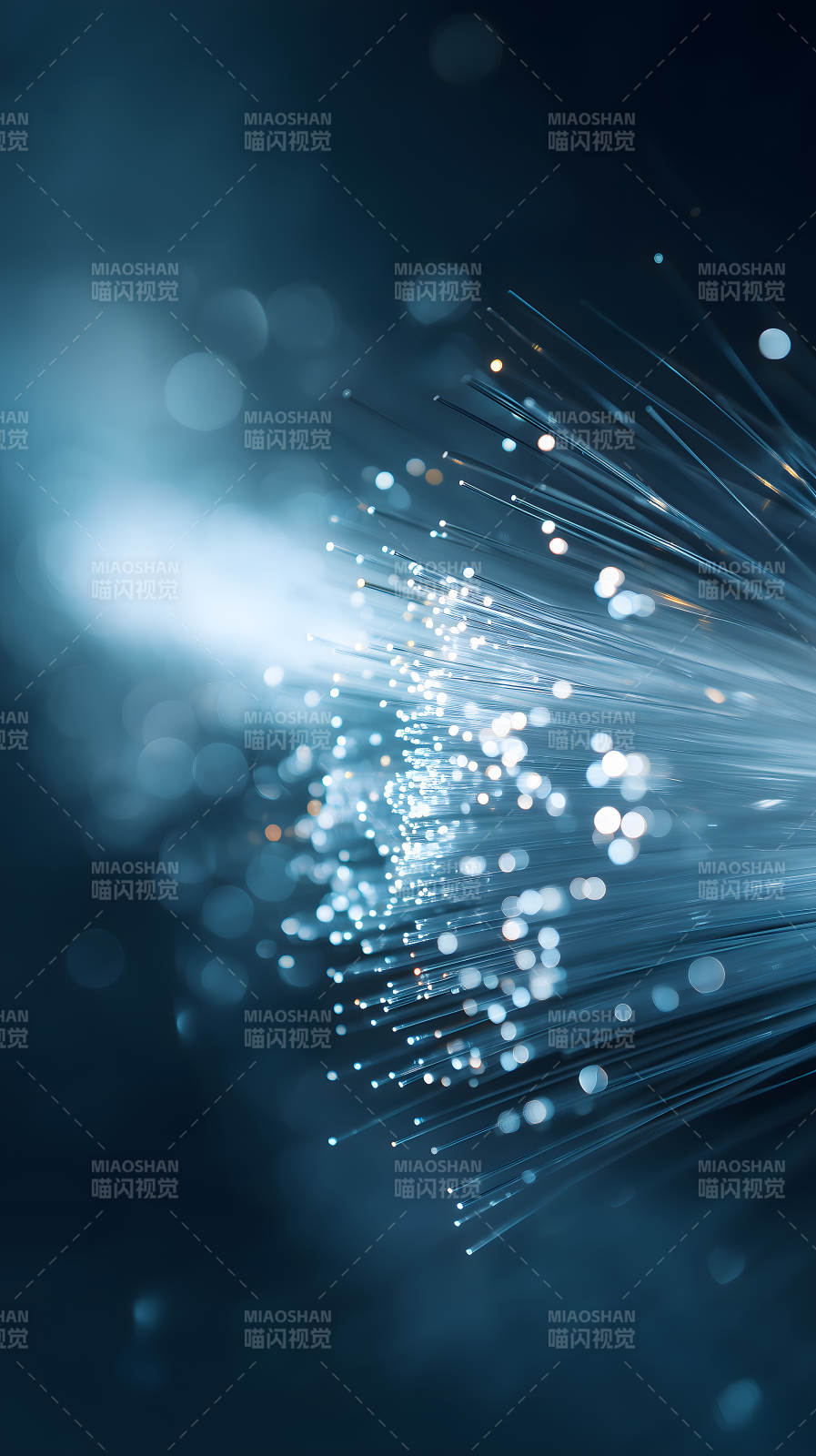 光纤束发光细节呈现图片