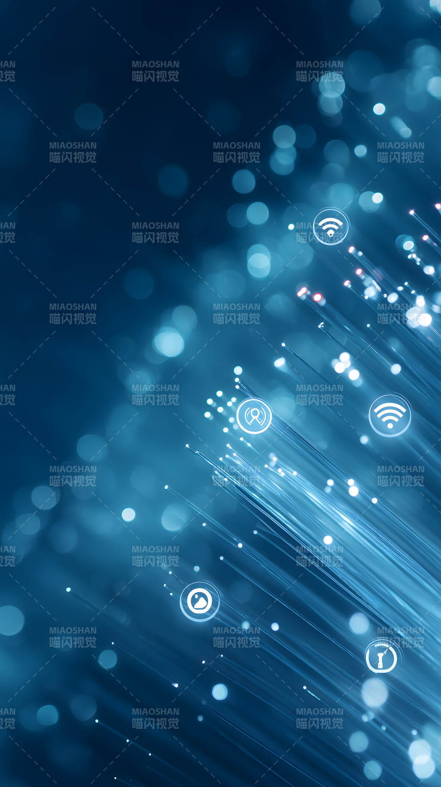 光纤网络科技感十足图片