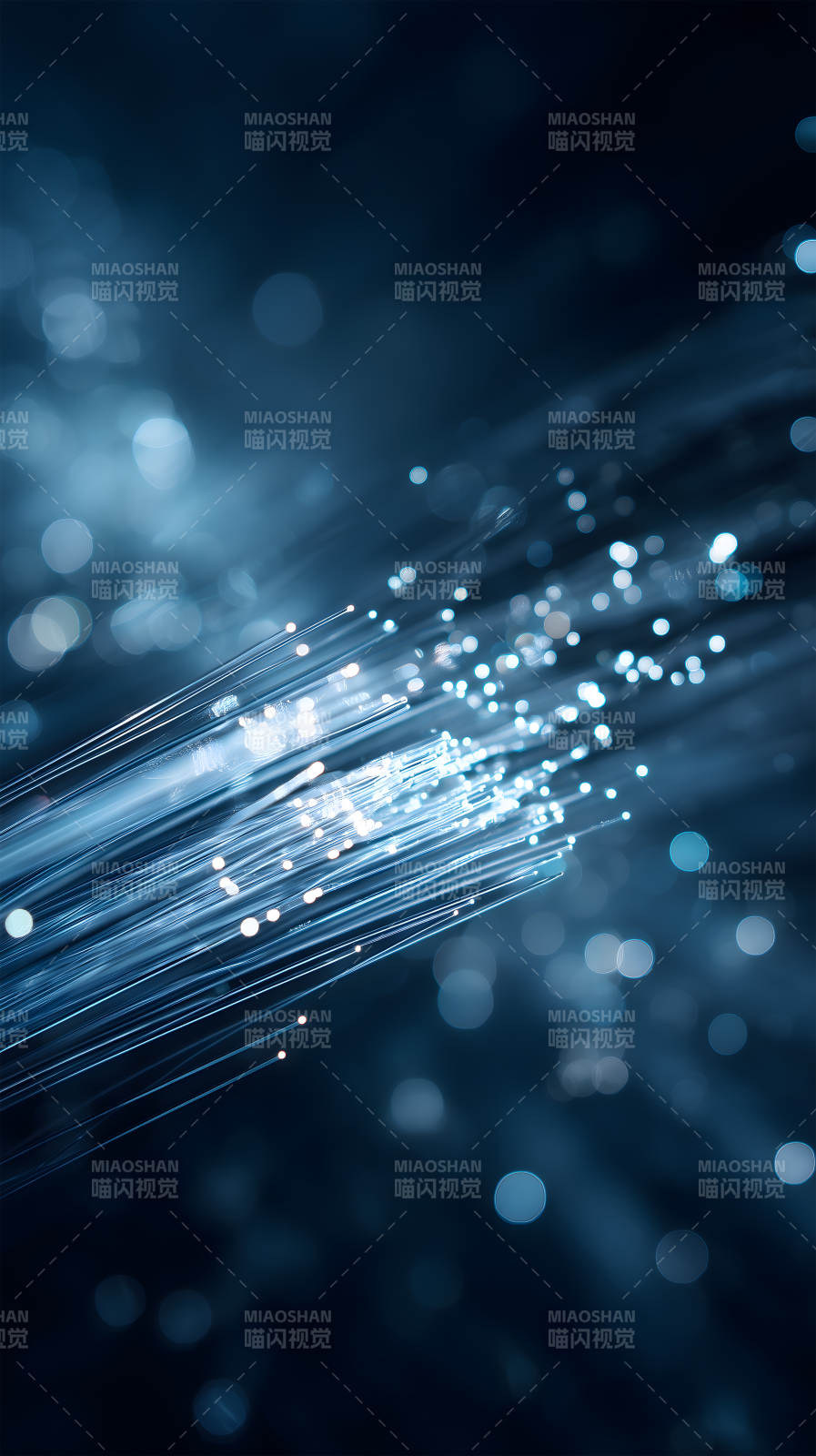 蓝色光纤科技之美图片