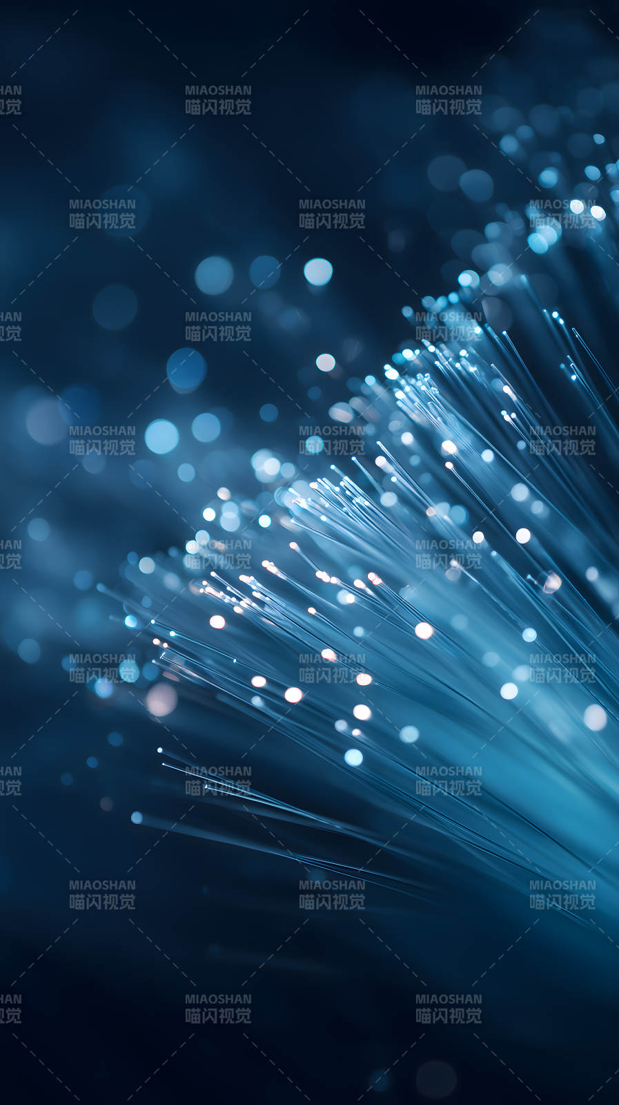 蓝色光纤科技感十足图片