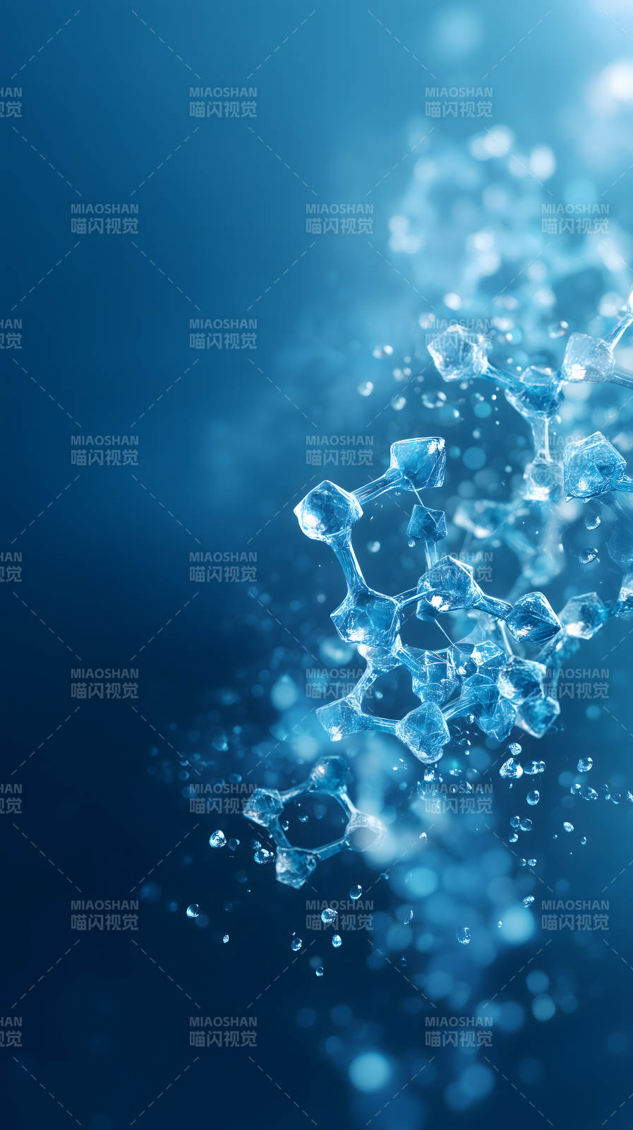 分子结构水珠特效图图片