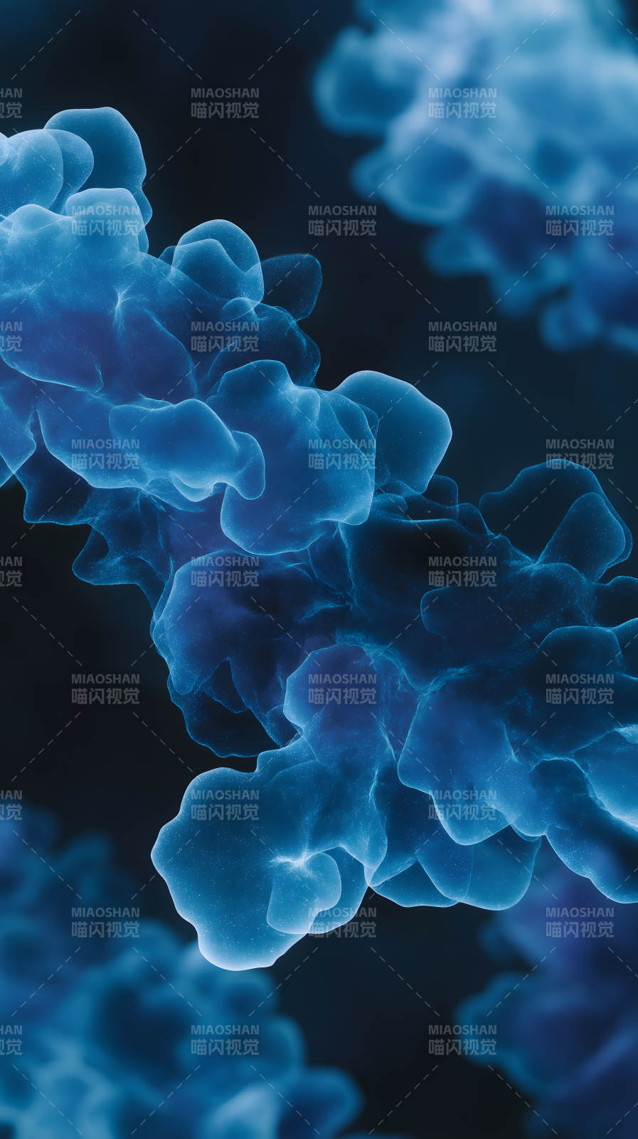 蓝色烟雾抽象艺术图片