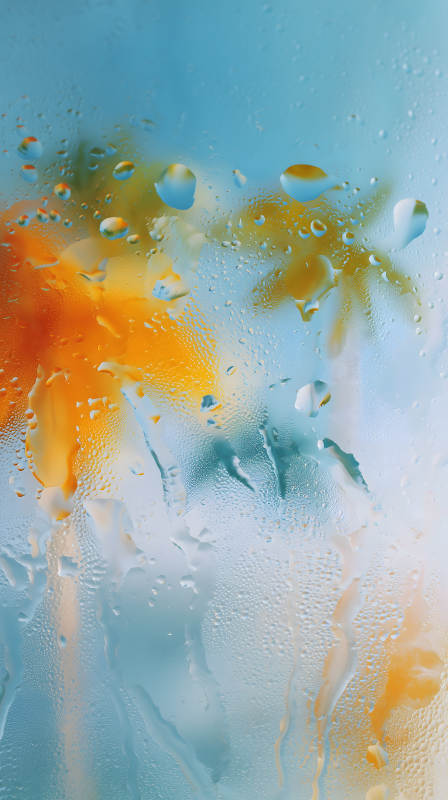 水滴上的花朵光影图片