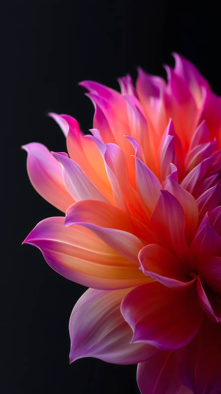 绚丽花瓣绽放光彩图片