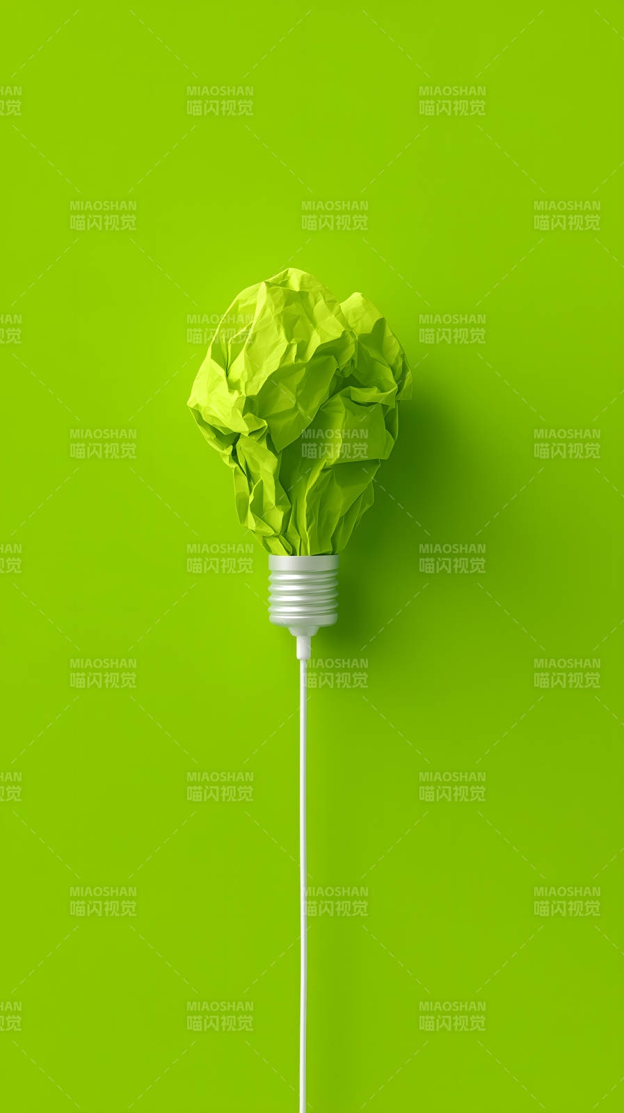 绿灯泡创意想法图片