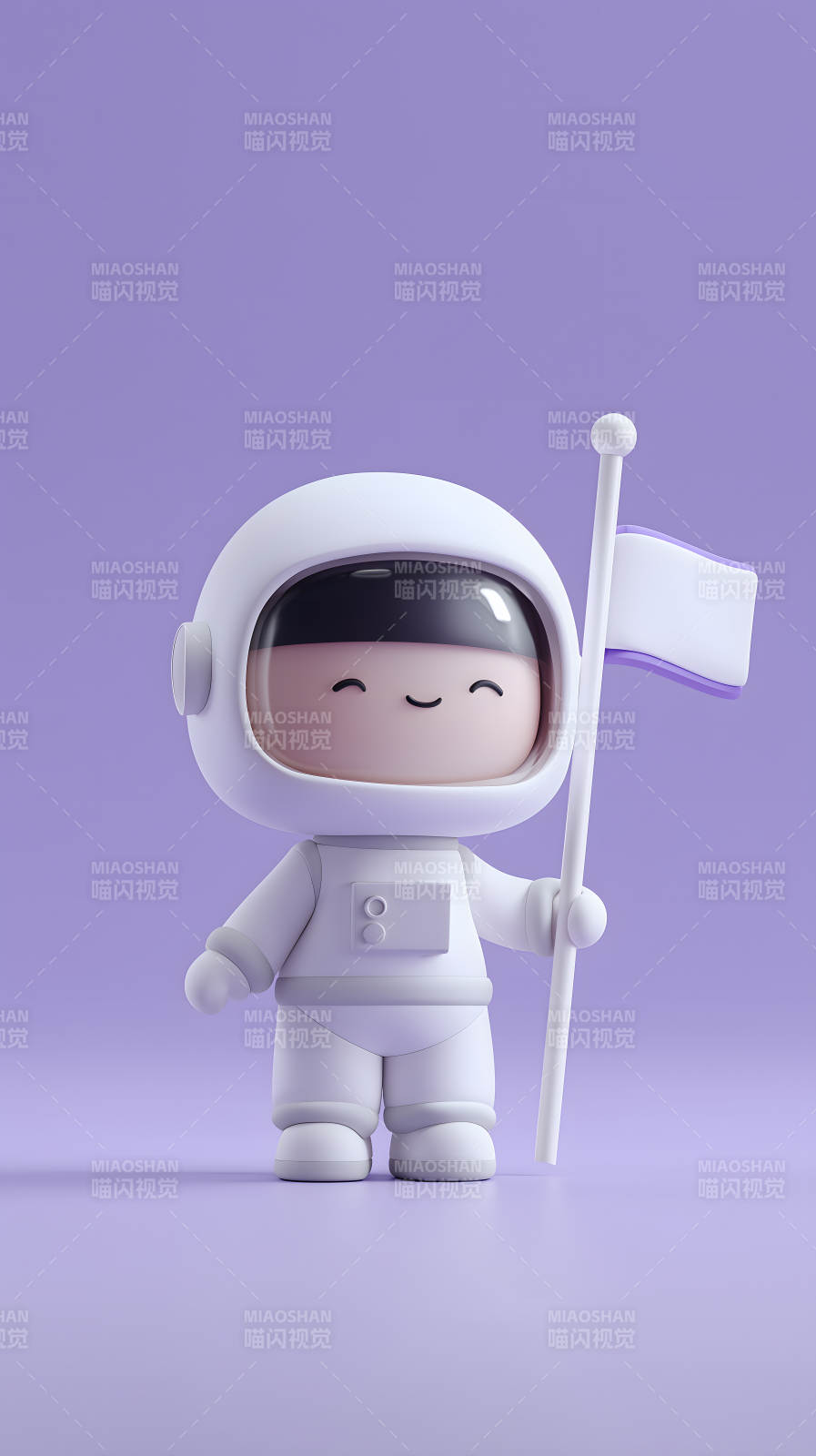 宇航员举旗庆祝图片