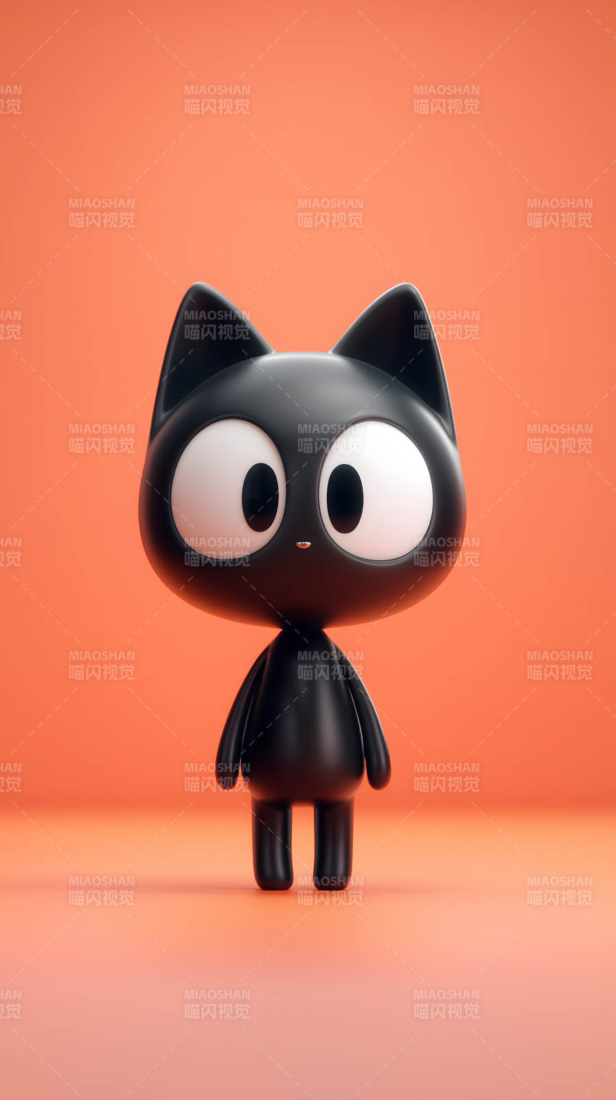 黑猫卡通形象设计图片