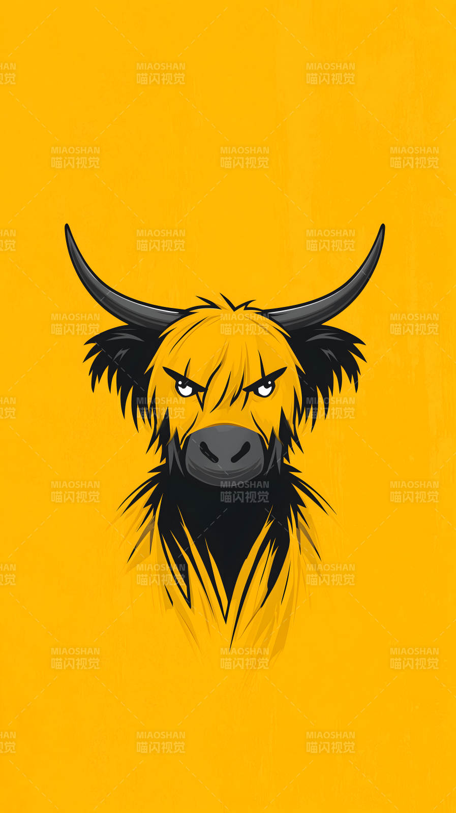 愤怒的牦牛头像图片
