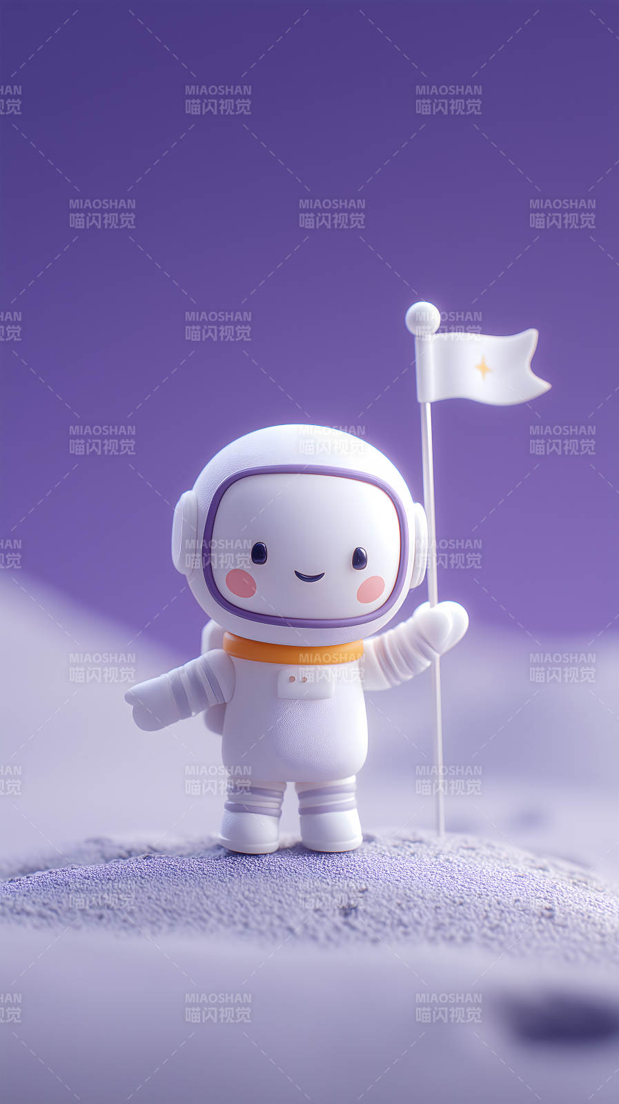 可爱宇航员插画场景图片