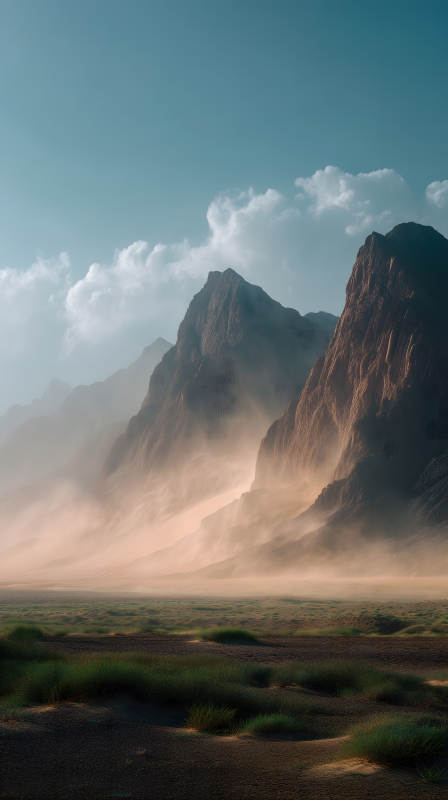 山峦云雾风光图片