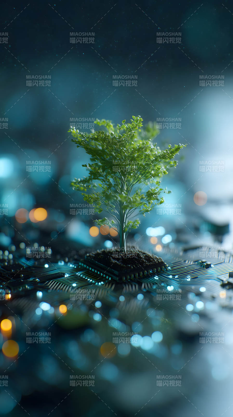 树与电路的结合图片