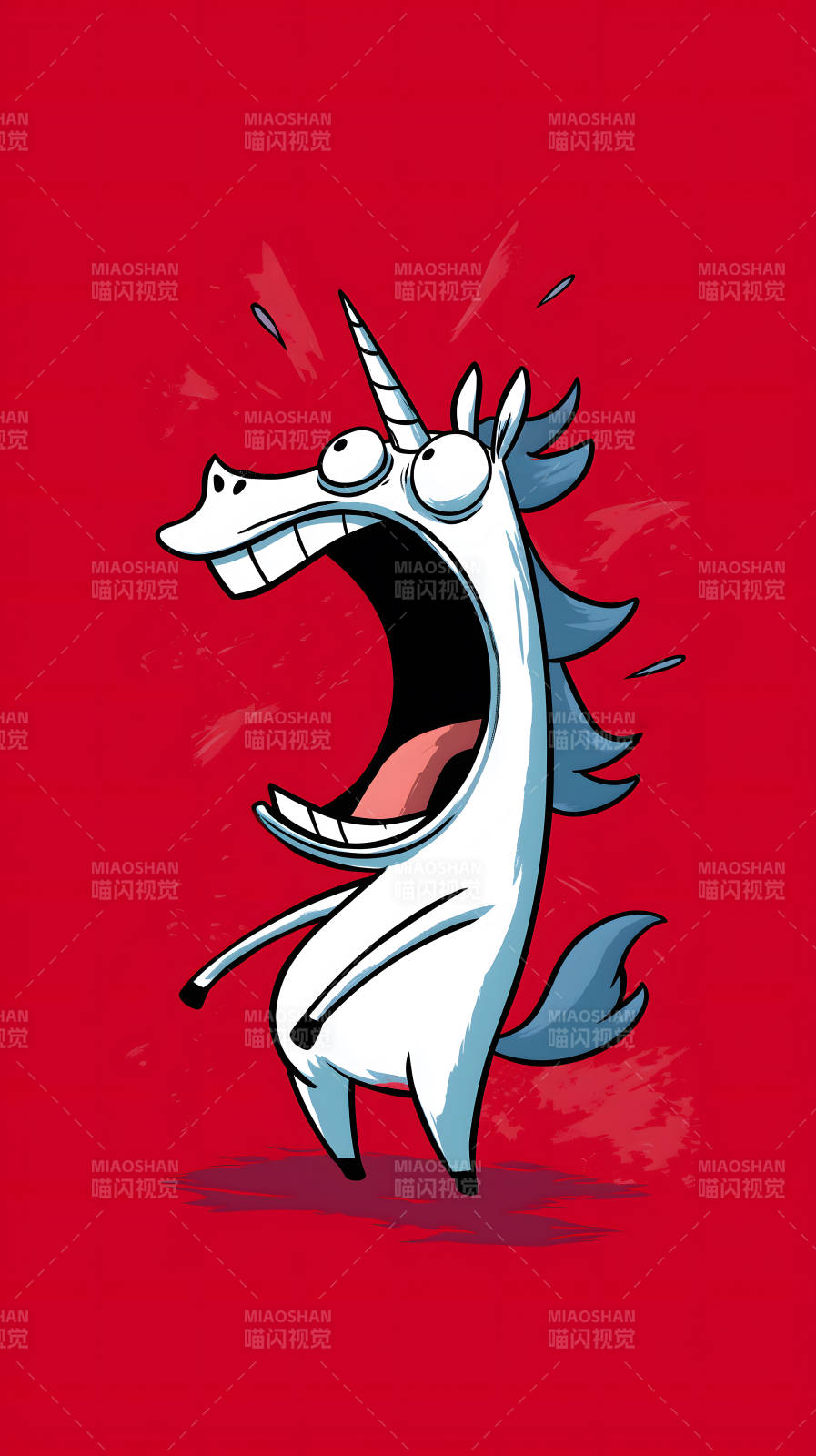 独角兽惊恐表情图片