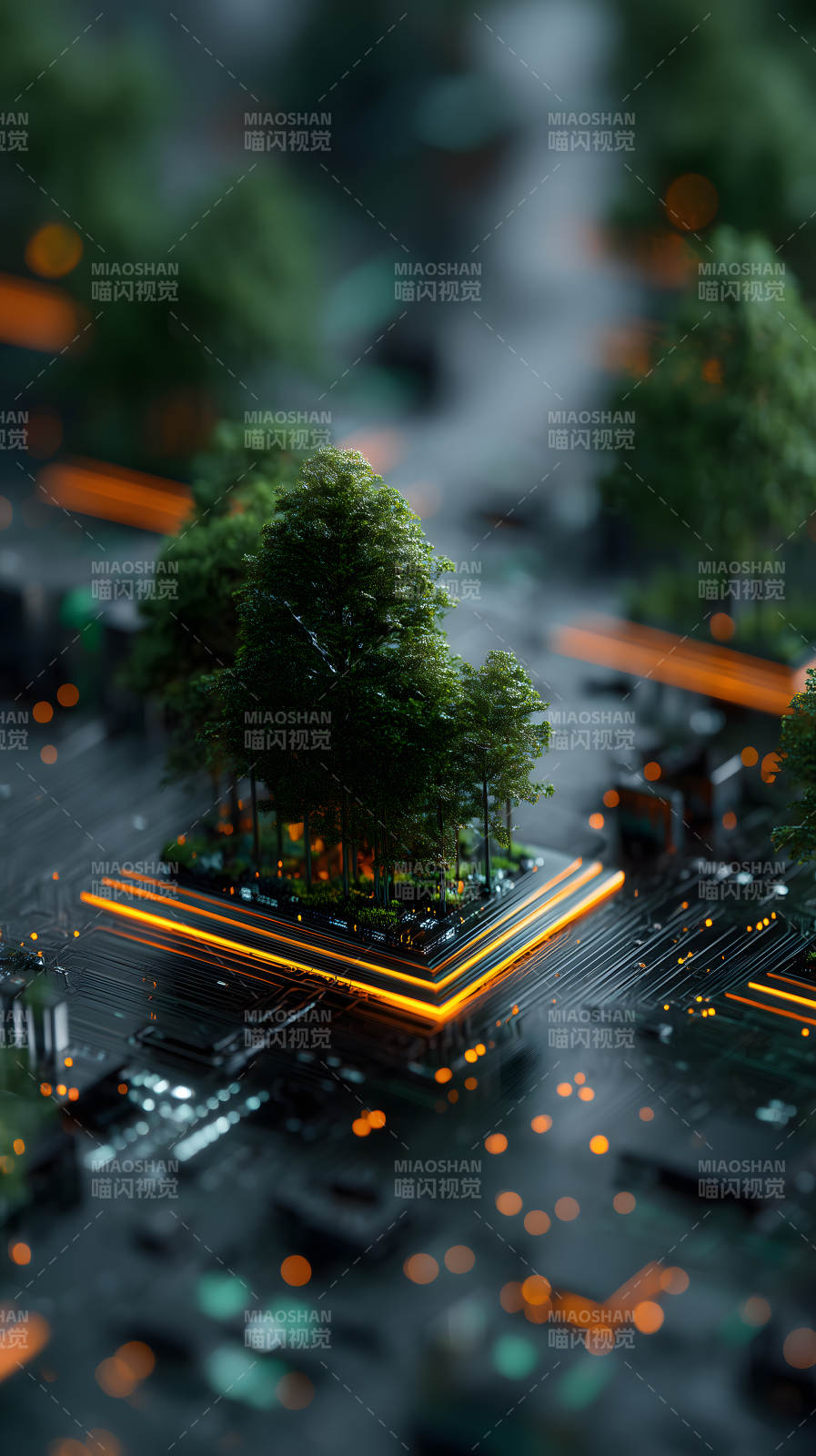数字森林科技未来图片
