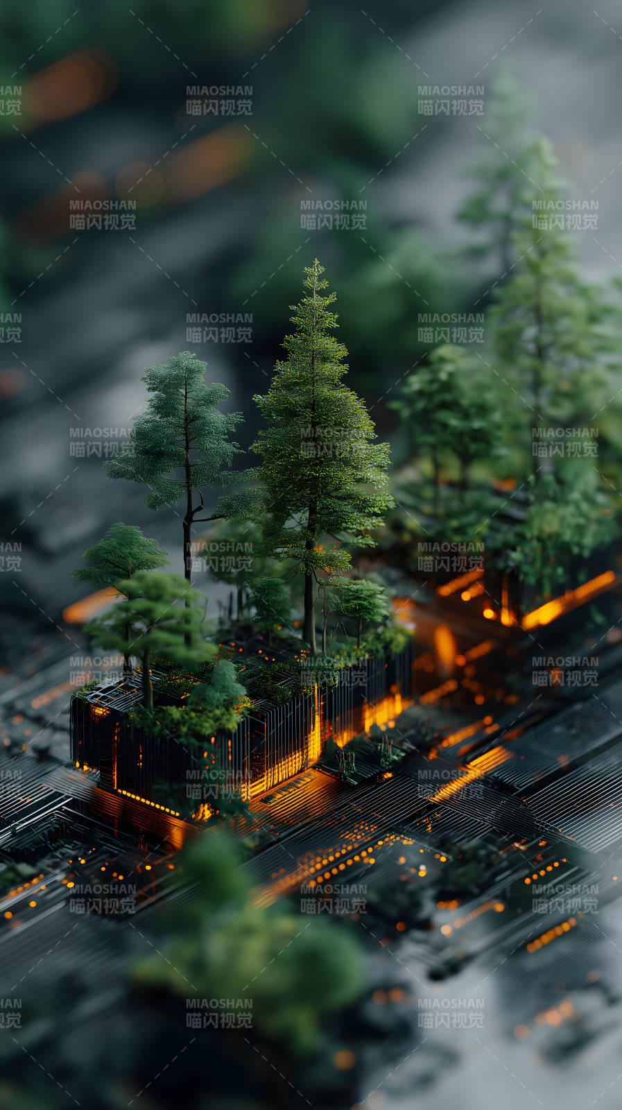科技森林共生图片