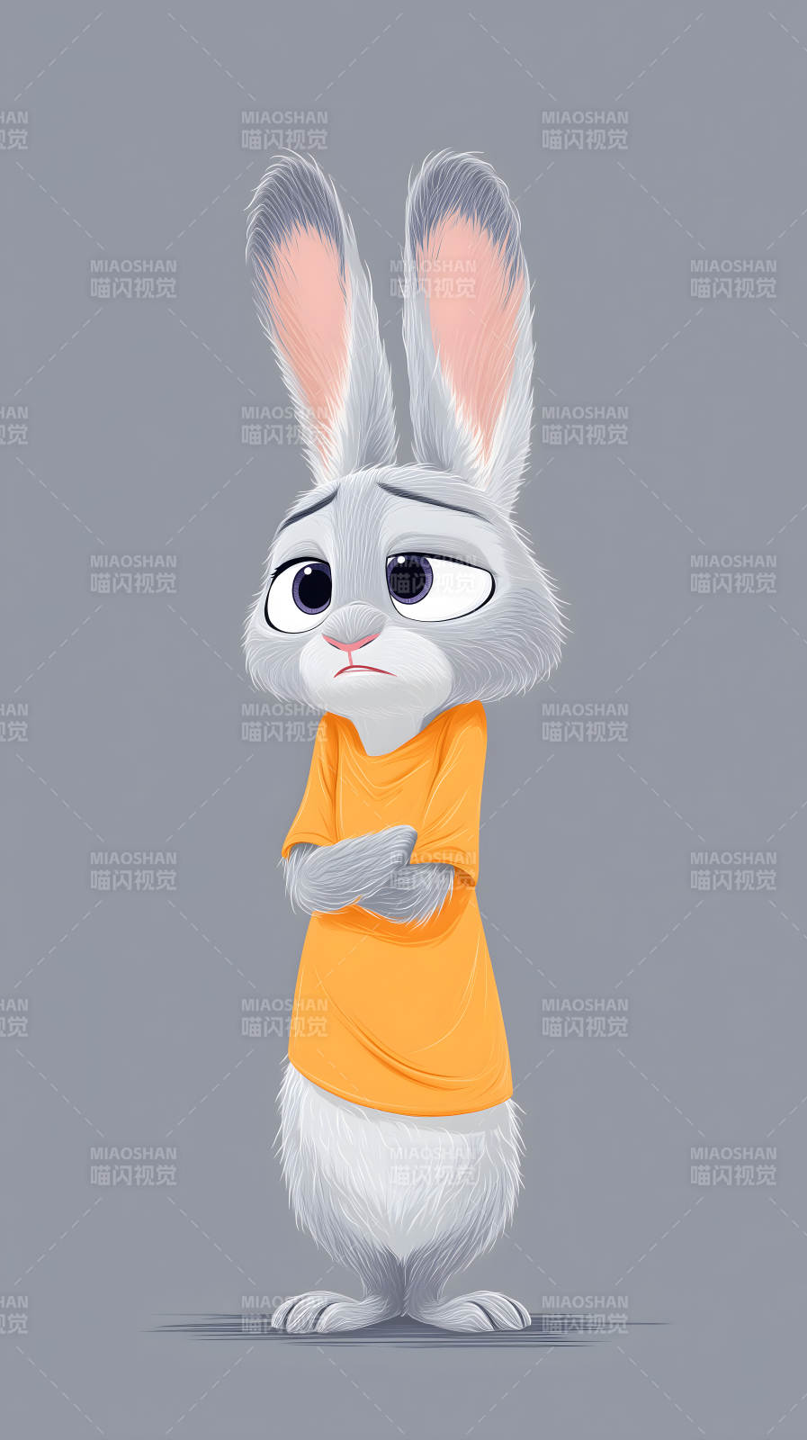 兔子表情沮丧图片