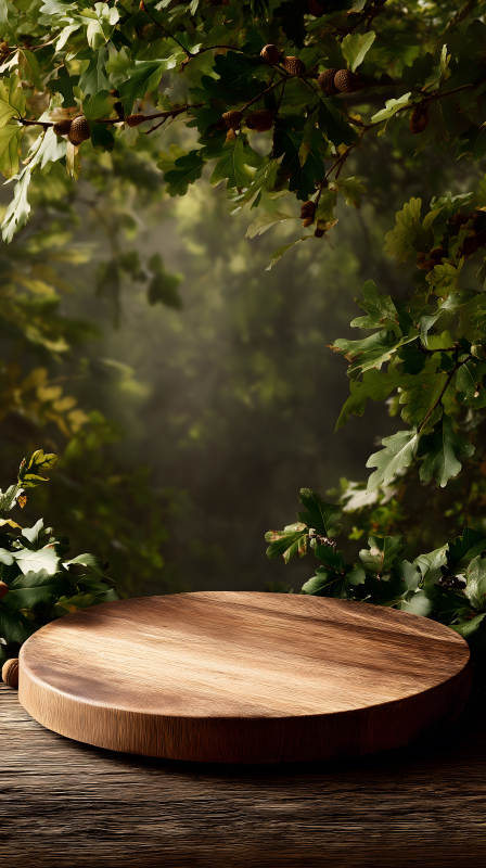 森林木台展示氛围图片