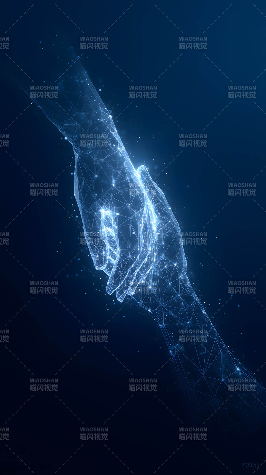 科技握手连接图片