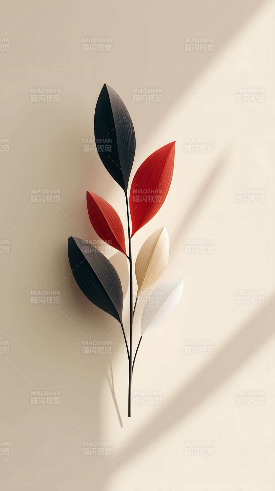 叶片艺术装饰风格图片