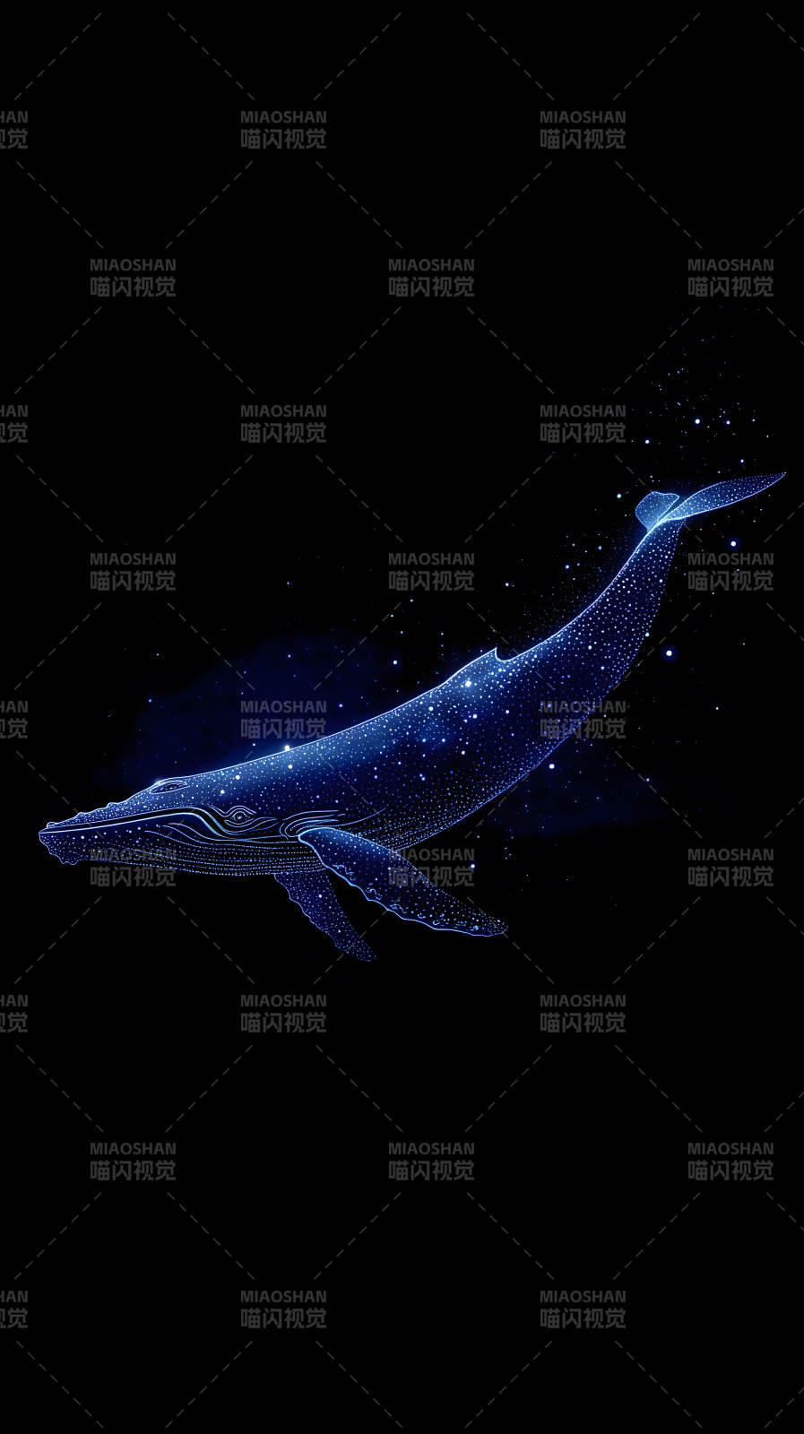 星空鲸鱼在宇宙遨游图片