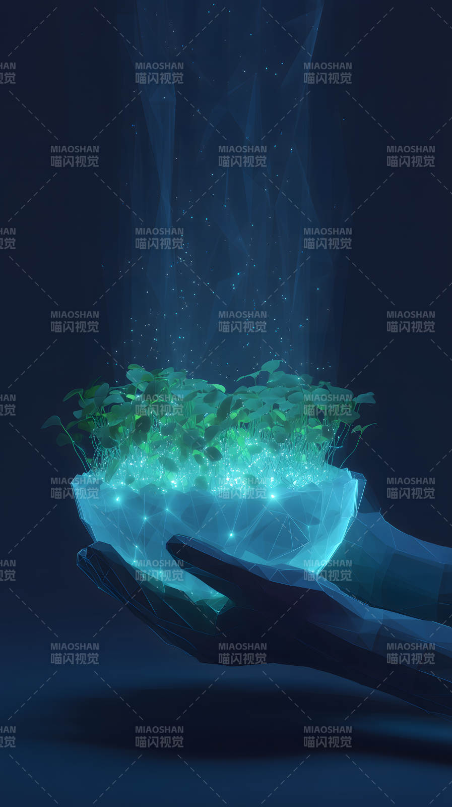 植物守护希望之光图片