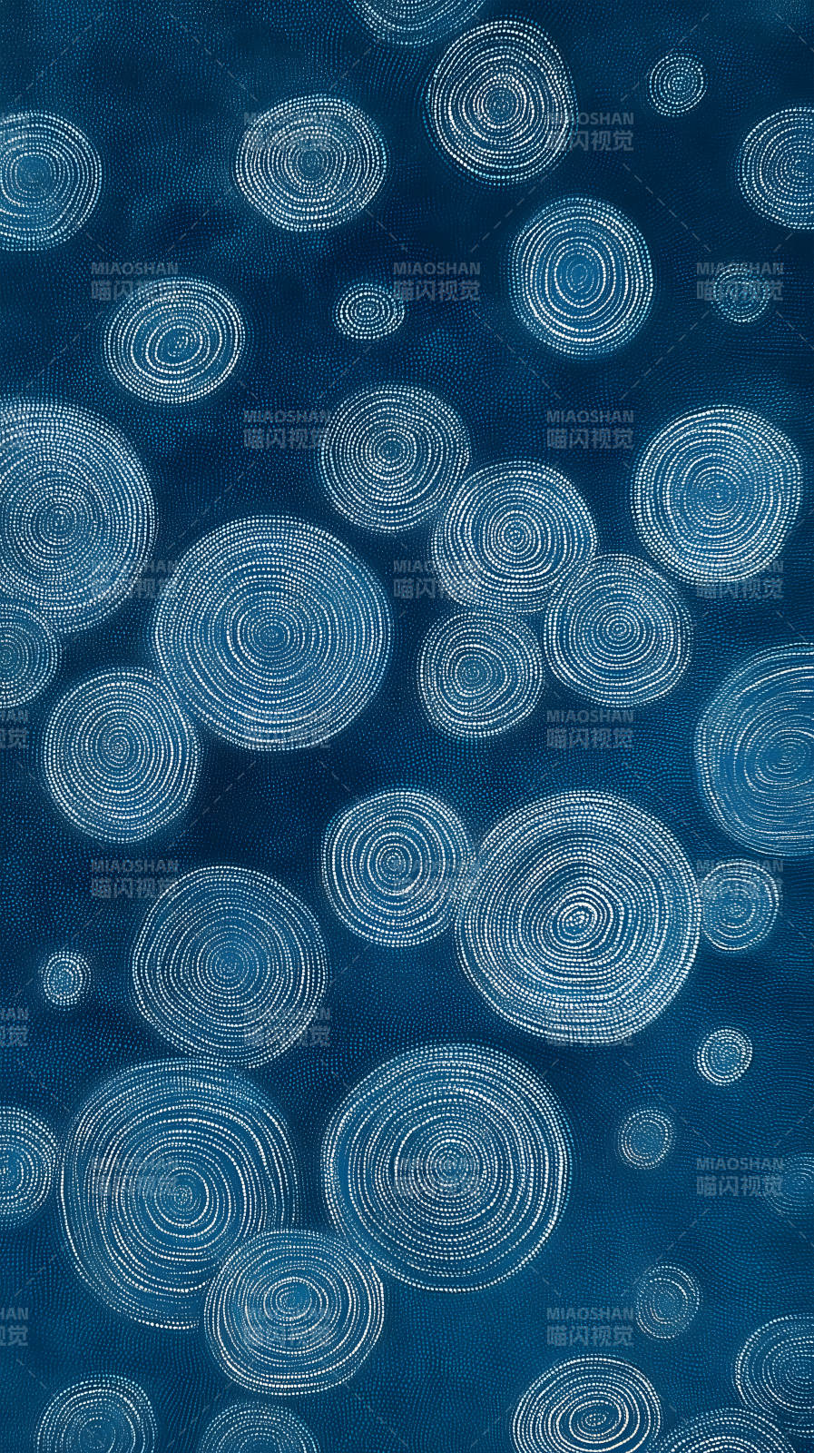 深蓝圆形绘画作品图片