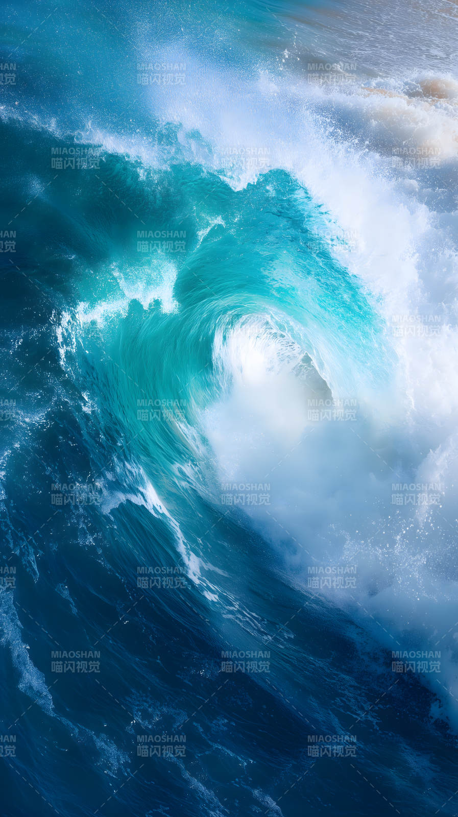 巨浪翻涌大海惊涛拍岸图片