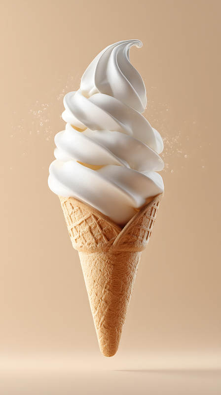 冰淇淋甜筒特写图片